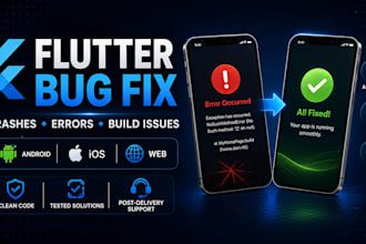 fix flutter bugs, crashes, and errors
