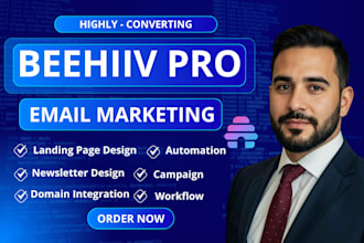 setup beehiiv newsletter design beehiiv landing page beehiiv account mamanger