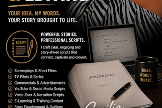 write, edit and proofread your script, poem or screenplay