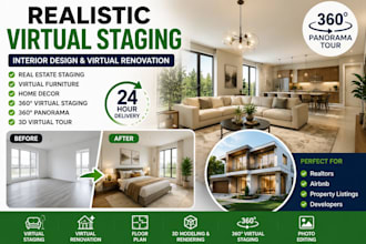 do realistic virtual staging interior design virtual renovation real estate tour