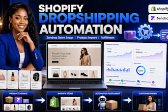 build shopify zendrop dropshipping store with automation