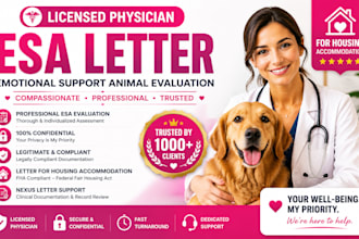 prepare emotional support animal esa documentation and medical record re views