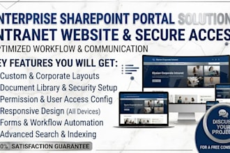 design sharepoint portal, intranet website or team portal