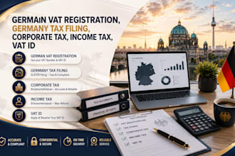 german vat registration, germany tax filing, corporate tax, income tax, and vat