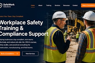 design wix osha compliance training website safety consultant website