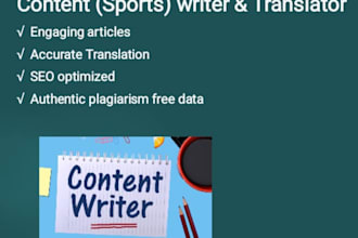 do the content writing ,translation and articles