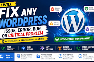fix wordpress critical errors and broken website issues