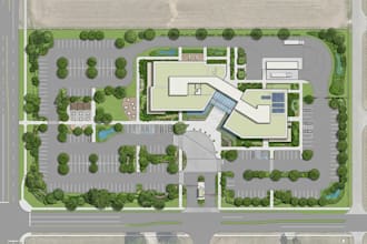 landscape master plans, site plans and architectural layouts