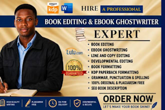 be your book editor, ebook ghostwriter romance book editor children book memoir
