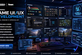design unreal engine ui, huds, main menus and interfaces