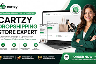do cartzy automation dropshipping store abandoned optimization website desigh