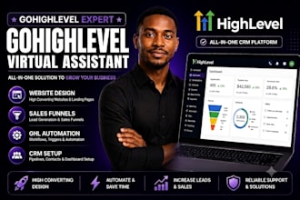 be your gohighlevel virtual assistant for ghl CRM management and ghl automation