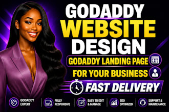 develop a professional godaddy cleaning website, godaddy landing page