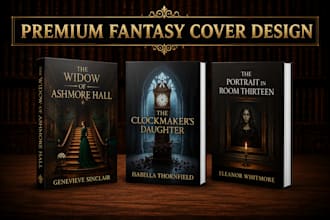 design dark fantasy romantasy gothic romance amazon KDP book cover paperback