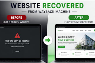 restore website from web archive and wayback machine
