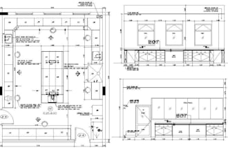 kitchen architectural drawing into kcd, 2020 design file for manufacturing