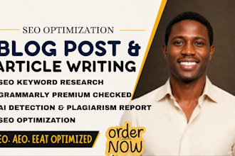 write SEO article, humanize chatgpt content, blog post writing, content writing