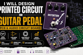 design printed circuit for guitar pedal pcb and audio circuit board