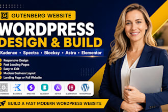 build wordpress website using gutenberg kadence spectra blocksy astra elementor