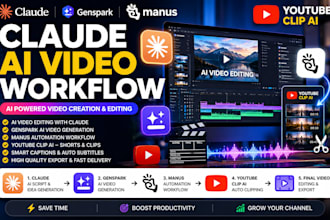 claude video editing claude genspark manus workflow claude youtube clip ai video