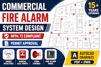 design commercial fire alarm system drawings for nfpa and permit approval