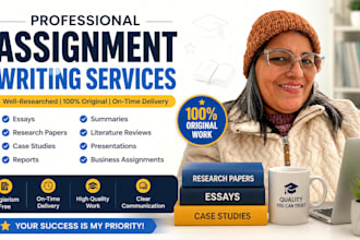 write assignment work, project work for college and universities