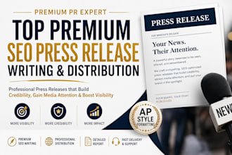 do professional top premium SEO press release writing press release distribution