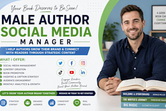 be your author social medial manager and book promoter
