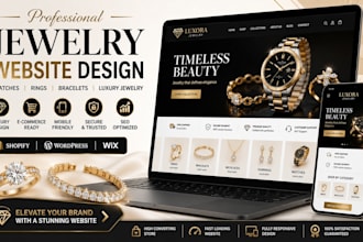 build jewelry website, wristwatch website, rings, bracelets luxury jewelry store