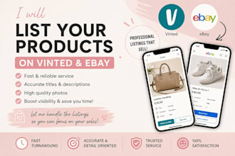 create vinted and ebay product listings