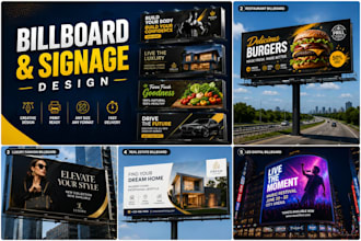 design billboard, signage, hoarding, yard sign and outdoor banner