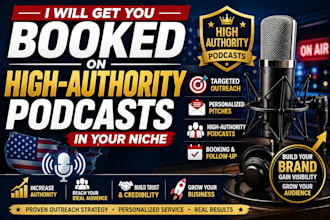 pitch and book you on top podcasts in your industry to build authority