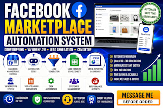 do facebook marketplace automation dropshipping VA lead generation system