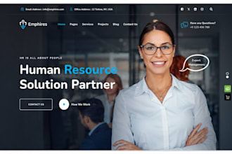 build human resources website HR consultant website job recruitment, HR website