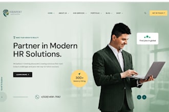 build human resources website HR consultant website job recruitment, HR website