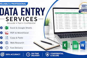 be your reliable virtual assistant for administrative tasks and data entry tasks