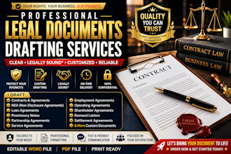 write legal agreement contracts documents motions lawsuits nda services