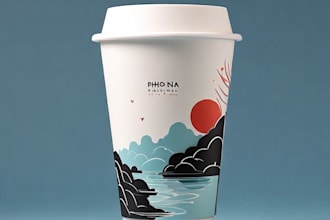 do coffee cup or paper cup or ice cream packaging design