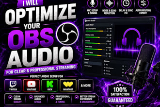 fix obs audio issues, mic, echo, delay and streaming sound