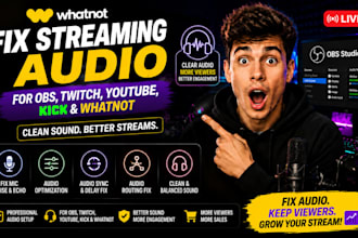 fix streaming audio for obs twitch youtube kick and whatnot