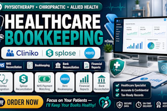 do physiotherapy allied health bookkeeping nhs reconcilation cliniko splose xero