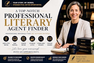 write query letter, book proposal, synopsis and submit book to literary agents