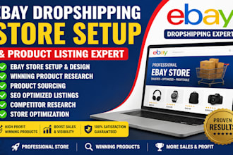 create optimize ebay dropshipping store design and do winning product listings
