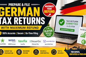 prepare file german tax returns using elster, wiso steuer, taxfix for expats