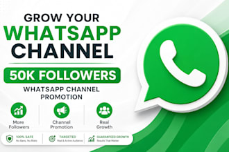 grow your whatsapp channel 50k followers whatsapp channel promotion