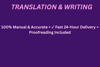 do professional translation and article writing