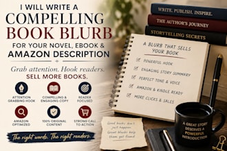 write a compelling book blurb for your novel, ebook and amazon description