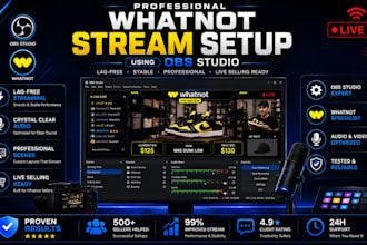 setup lag free whatnot stream for live sellers using obs