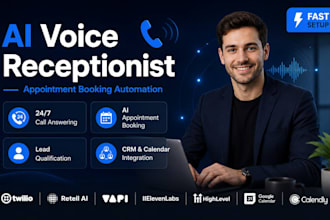 build ai voice receptionist appointment booking phone call automation
