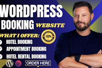 design wordpress booking website, hotel booking, appointment booking system
